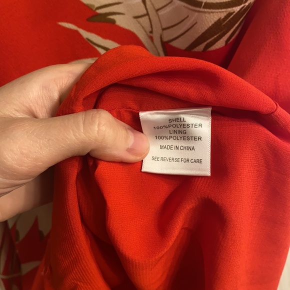 Lucy Paris Ruffle Palm Print Dress - Picture 5 of 5